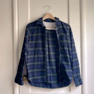 Muji Button Down Flannel Plaid Shirt